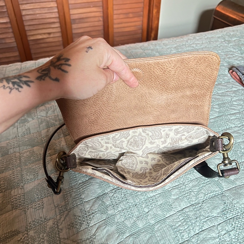 Simply Noelle Tan and Brown Clutch - Picture 3 of 3